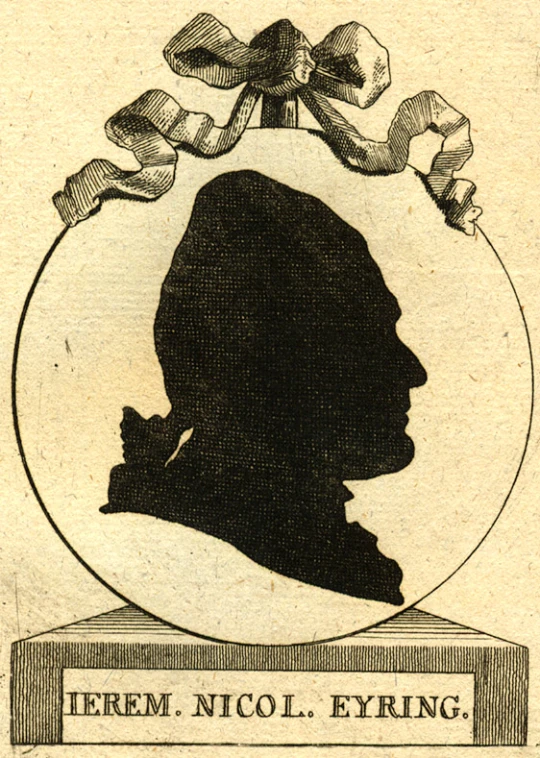 a black and white drawing of a man's head
