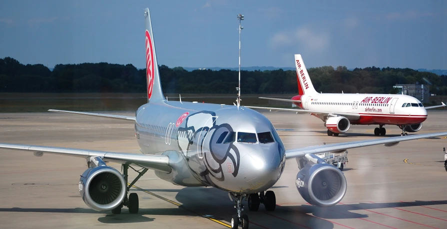 a plane sitting on the runway ready to take off