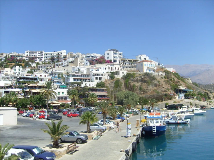 the view of a boat harbor on a very steep mountaintop