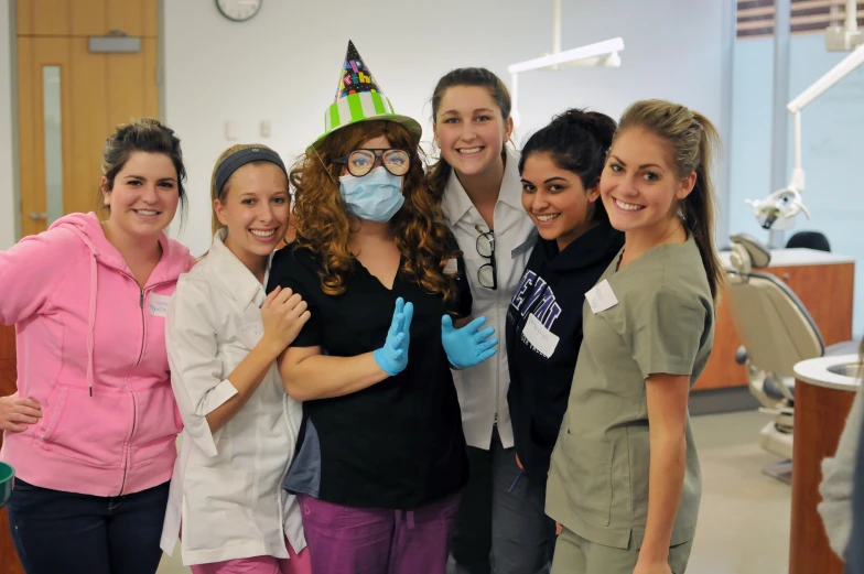 the medical staff are posing for the camera