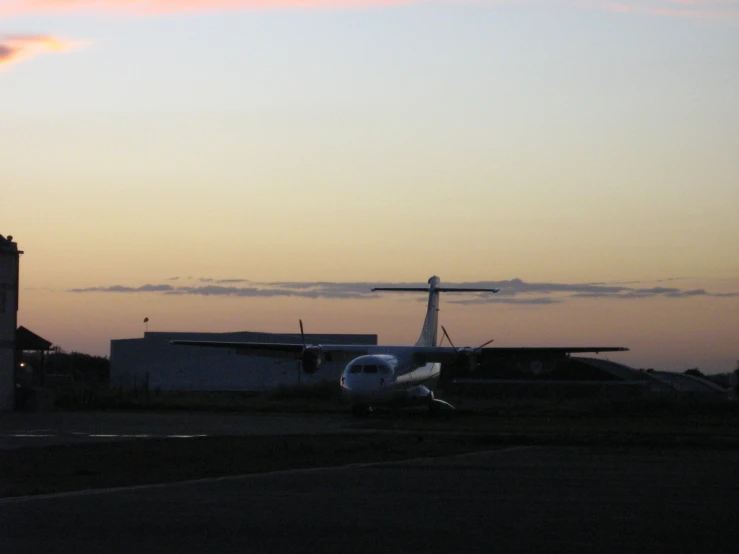 an airplane that is parked in the lot