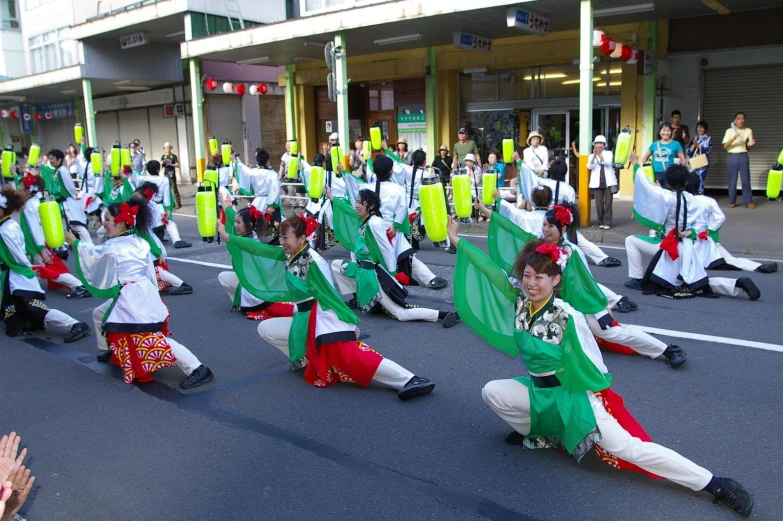 a parade is underway for an international celetion