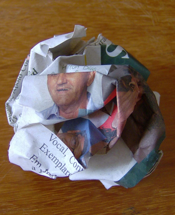 close up of an origami with pictures on it