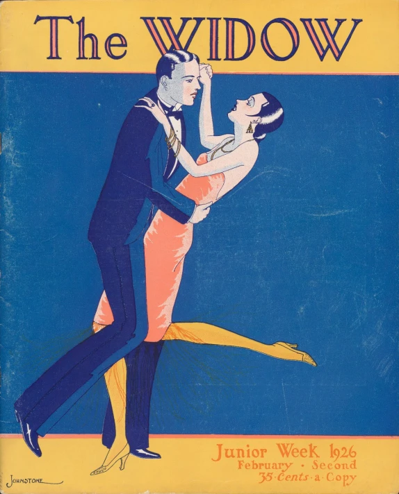 the widow by marion weeks, featuring an old vintage poster