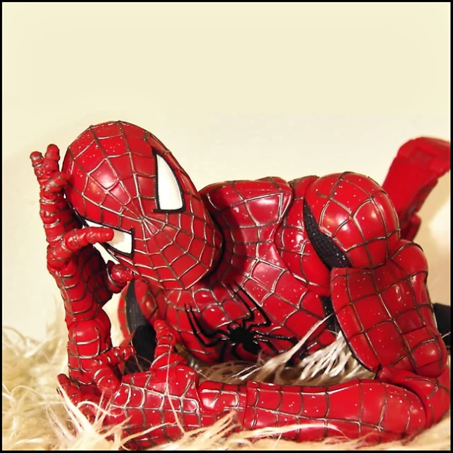 a very cute spider - man doll with a lot of character