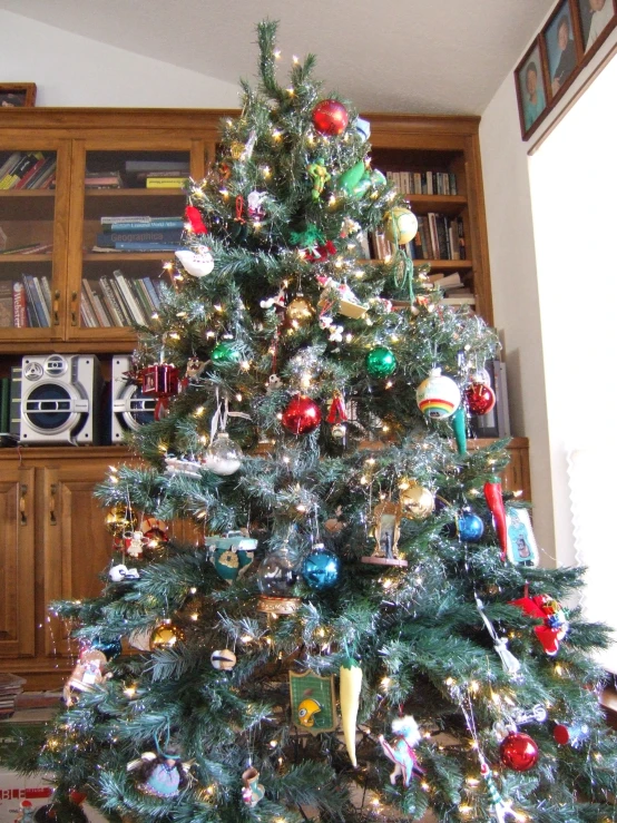 this is an image of a very clean christmas tree