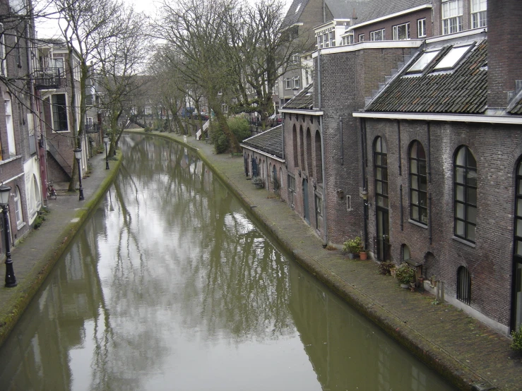 there is a very narrow waterway in a small town