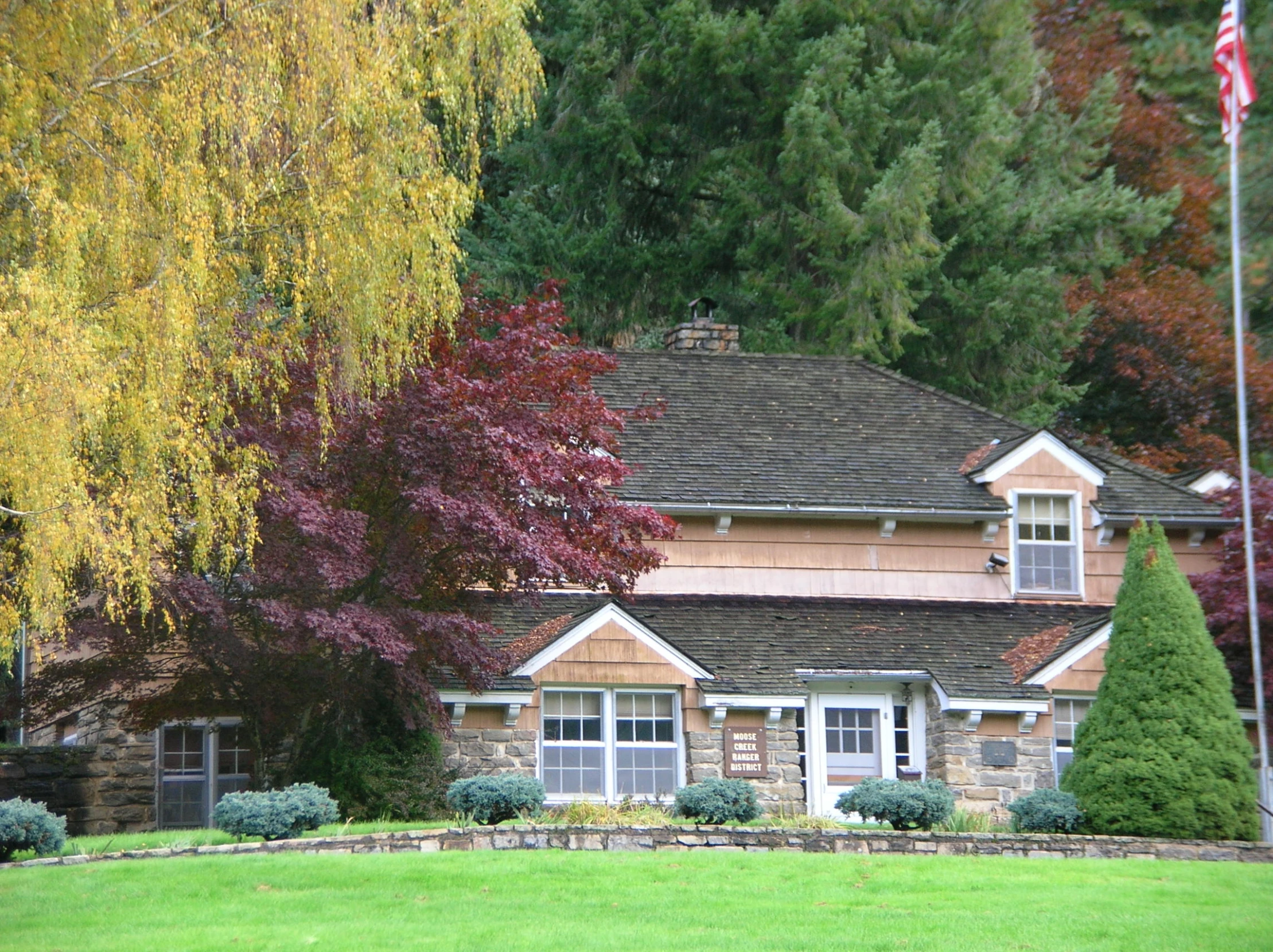 this house has a lot of windows in the front