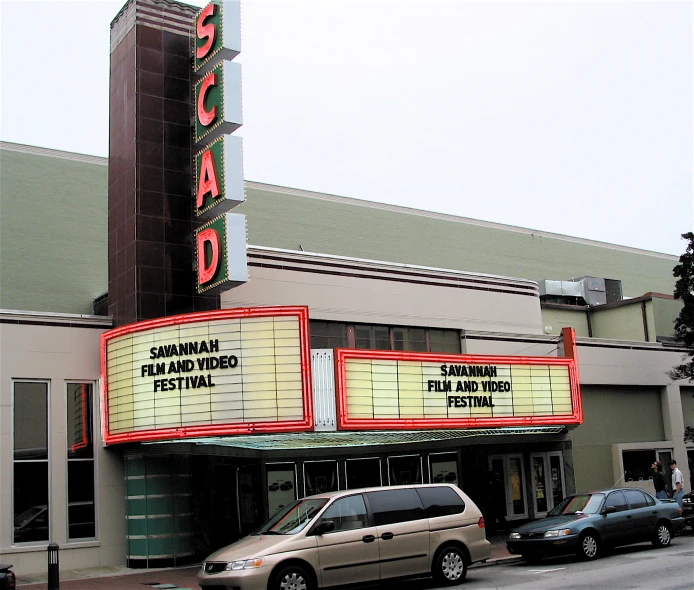 the sign for the broadway festival in front of the theater