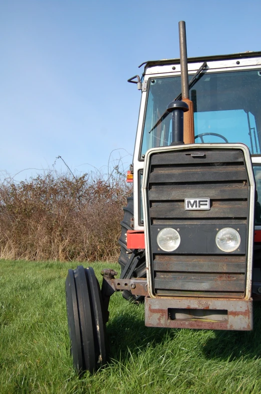 this is an image of the front end of a tractor