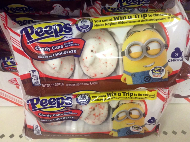 2 bags of peeps candy are shown