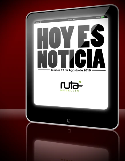 the screen is showing an ad for hoy es noticaa