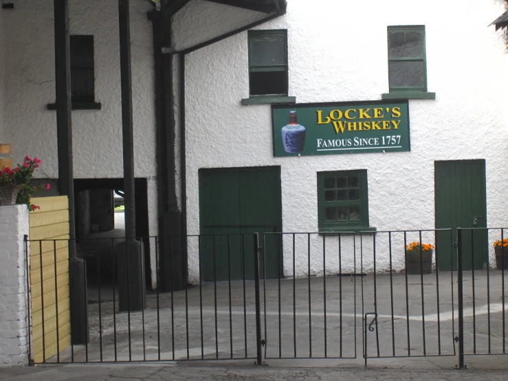 a building with a large sign on it