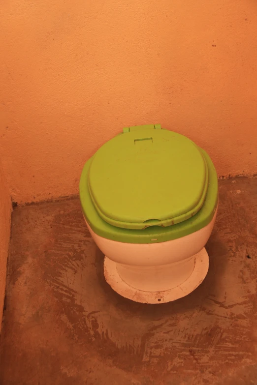 a close up of two toilets in a room