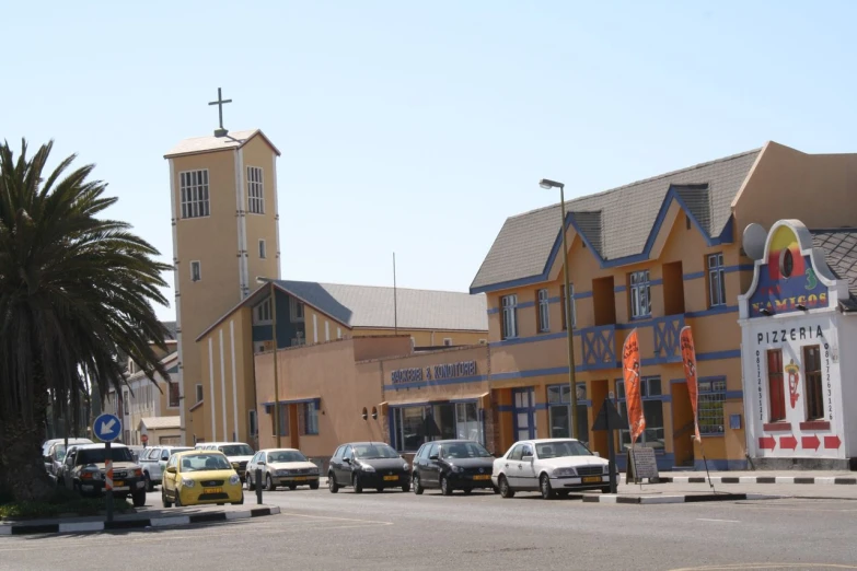 this is an image of a street in the daytime