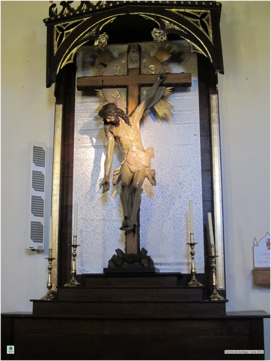 a cross with jesus on it with a white background