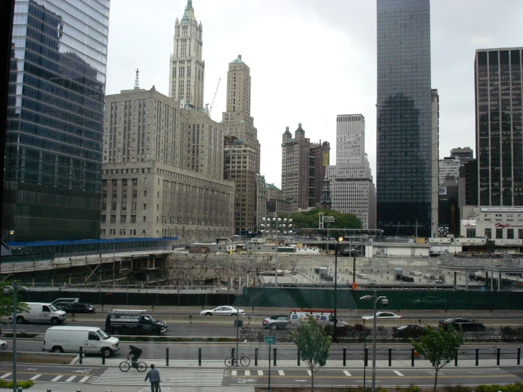 a couple of big buildings in the city