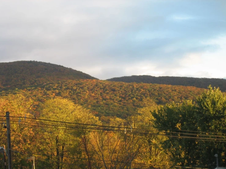 a view of the mountains from a distance