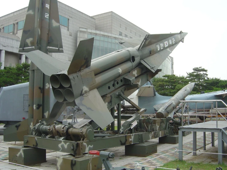 this is an outdoor sculpture of a jet