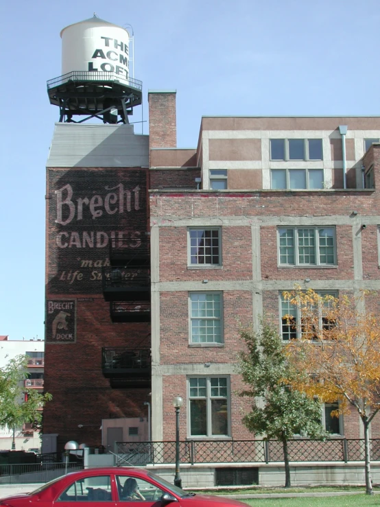 a very large building with a lot of signs