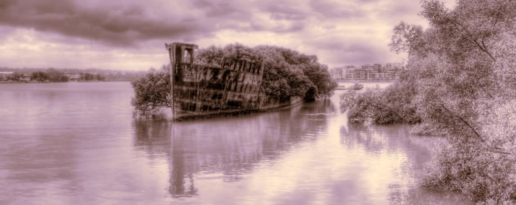 a boat that is sitting in the water