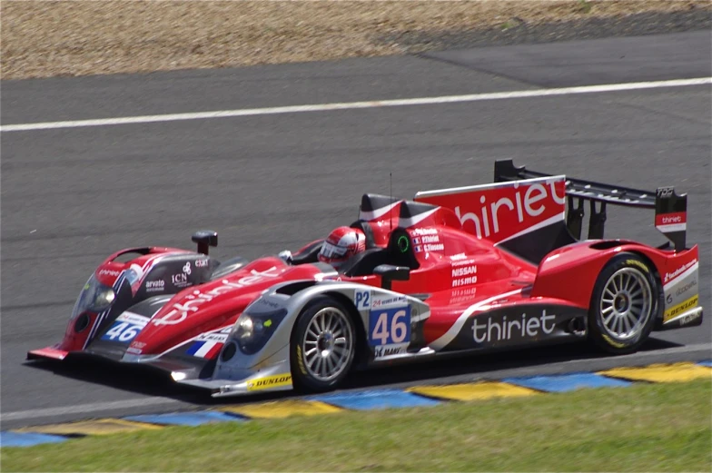 a race car driving on a race track