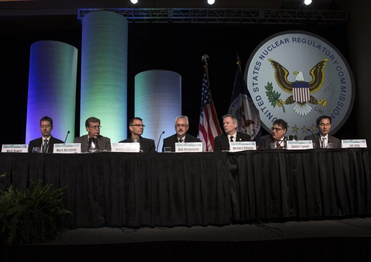 the judges are sitting at the table for the panel