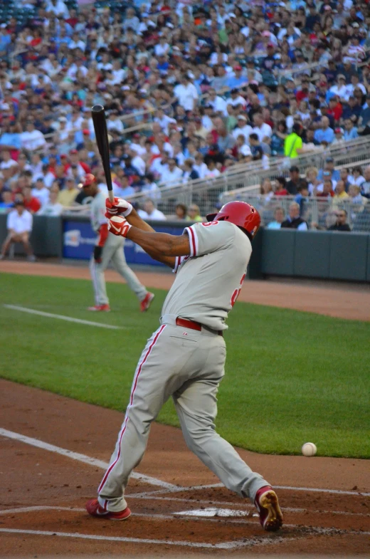 a batter preparing to hit a ball with a bat