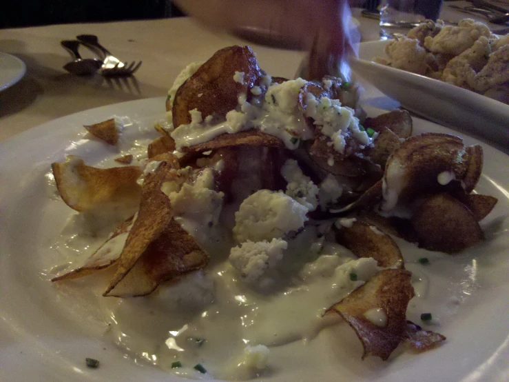 a plate of food on a dining table