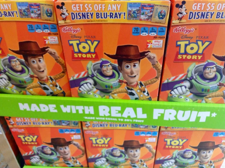 some toy story books are being sold in the store