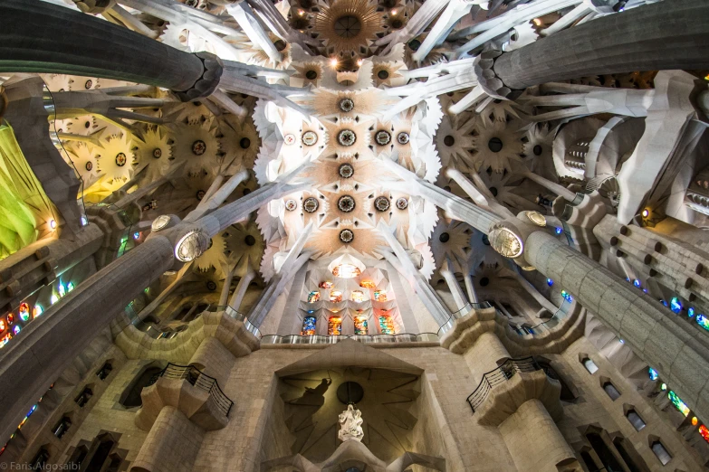 an overhead s of a huge structure at the church