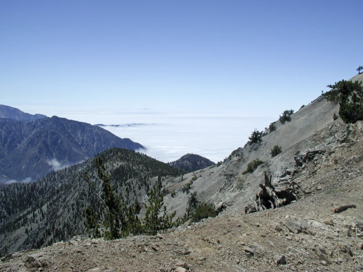 a po taken at the top of a steep mountain