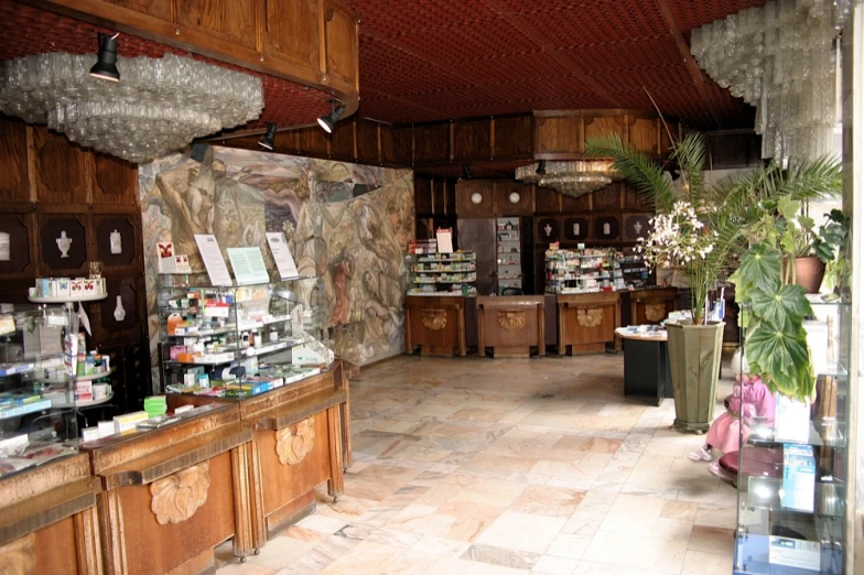 an old store is displaying various types of beauty products