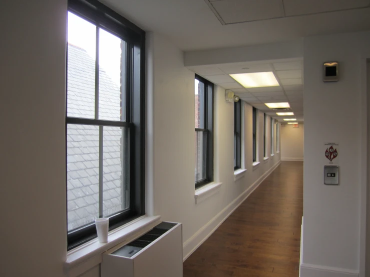 this is an image of a hallway in the building