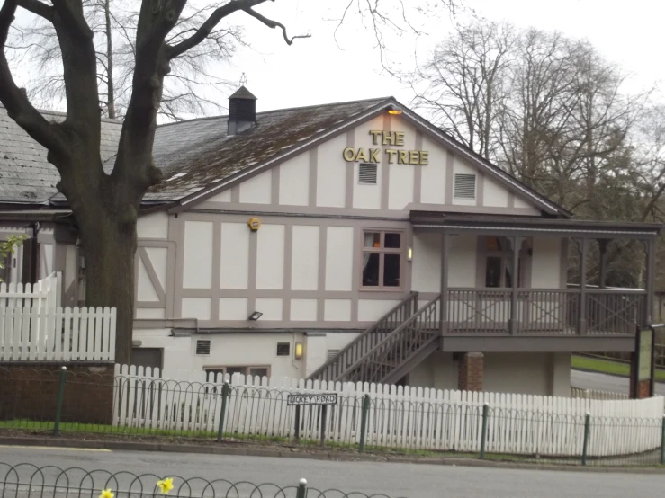 an old building with a staircase leading up to the top