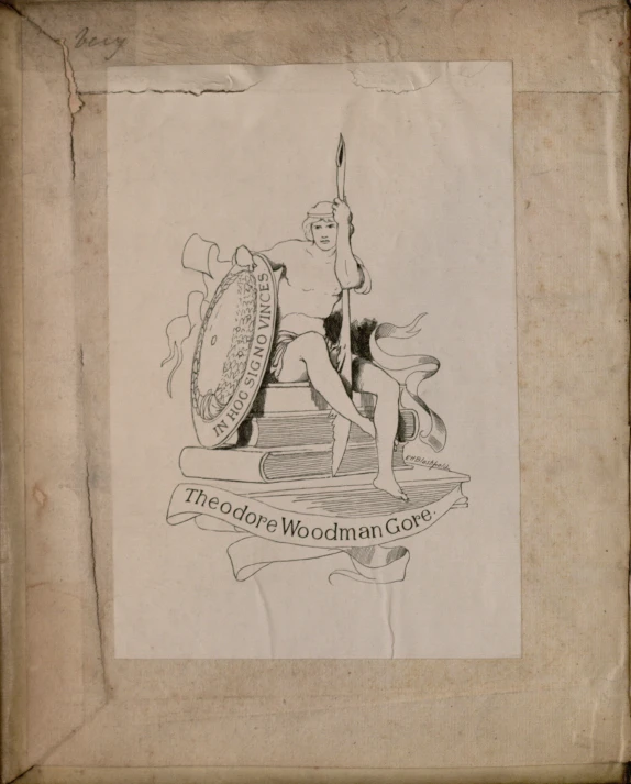 this drawing depicts a woman holding up a sword