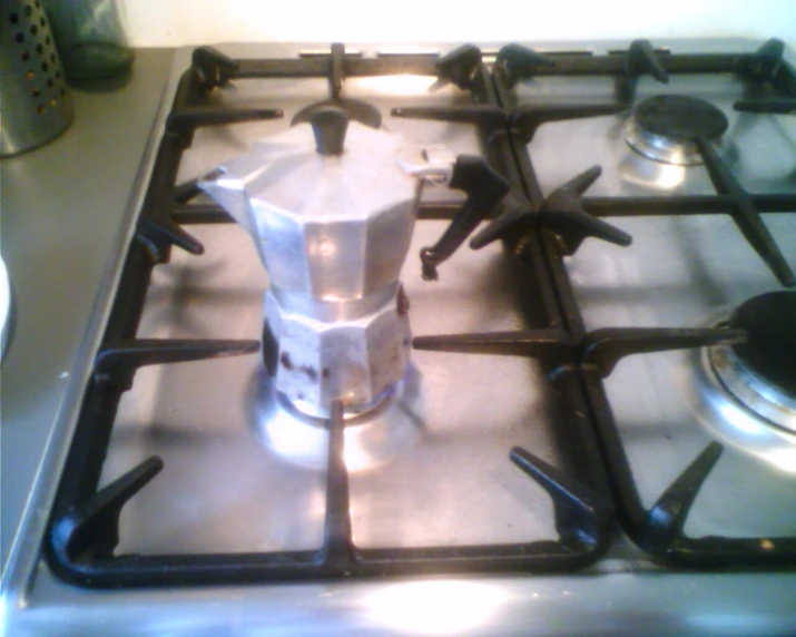 a stove with a paper towel on the top