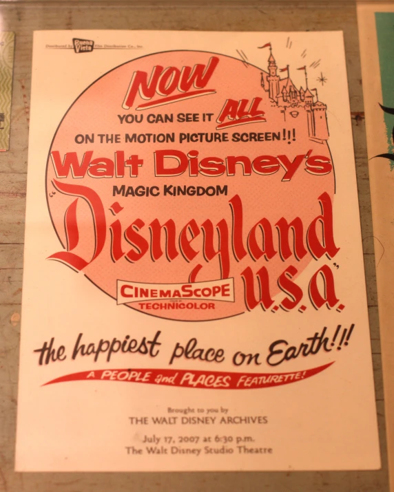 disneyland us a happy place to be poster from the walt movie