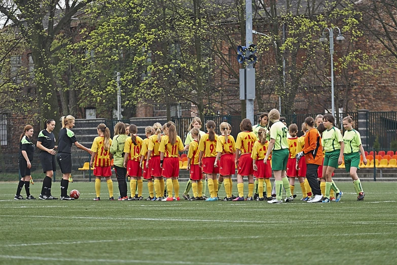 the soccer team has taken a po before the match