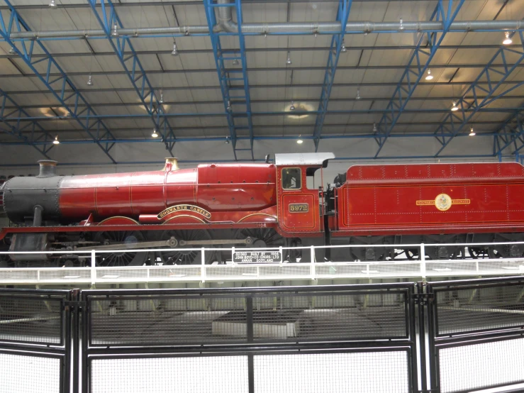 the train is on display in a museum