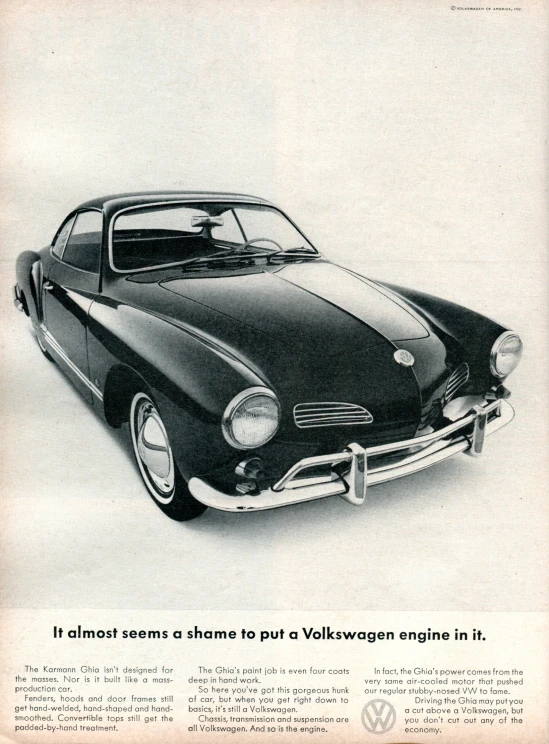 a vintage car advertit from the volkswagen century