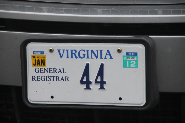 license plate in the shape of a car with state name