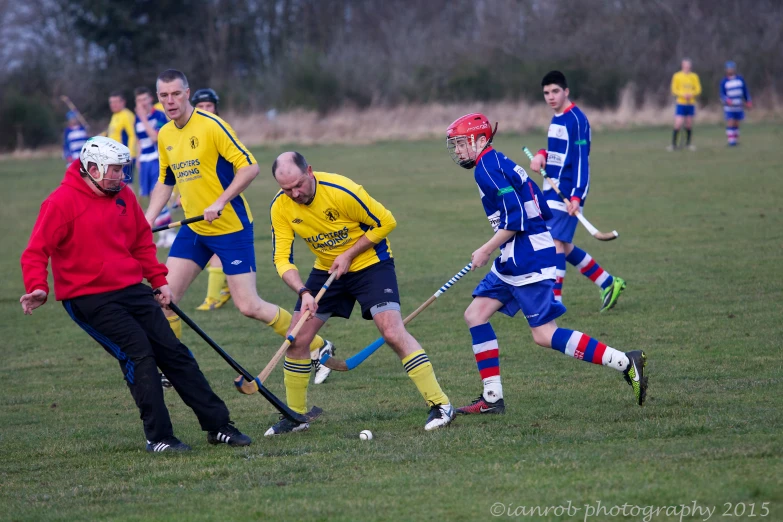 some men are playing a game of crampe