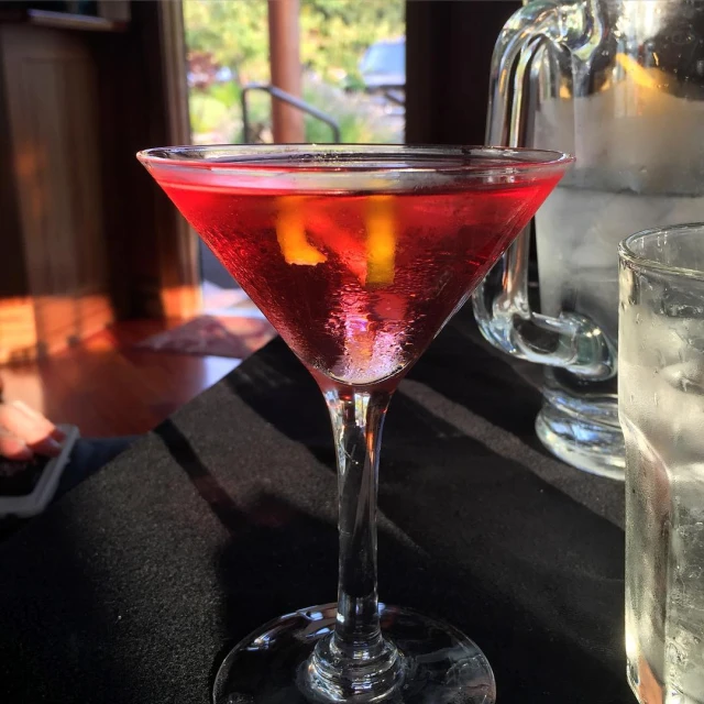 a very pretty drink sitting on top of a table