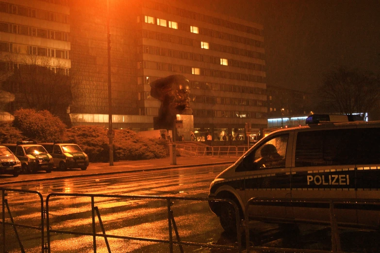 an image of a rainy night in the city