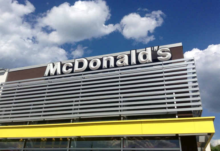 mcdonald's restaurant under the cloudy blue sky