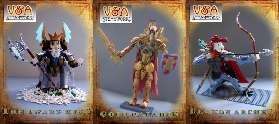 the four characters in this action figure papercraft model are the samurai, garudh, and sashmarin