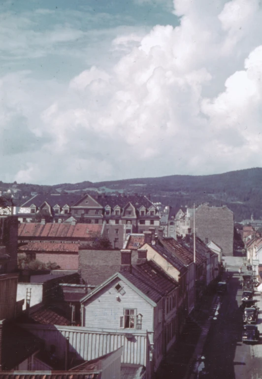 a view of a city from a hill