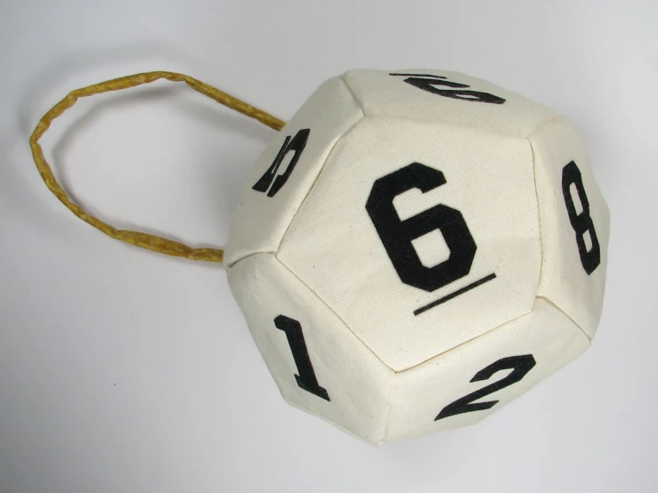 a dice has the numbers six printed on it