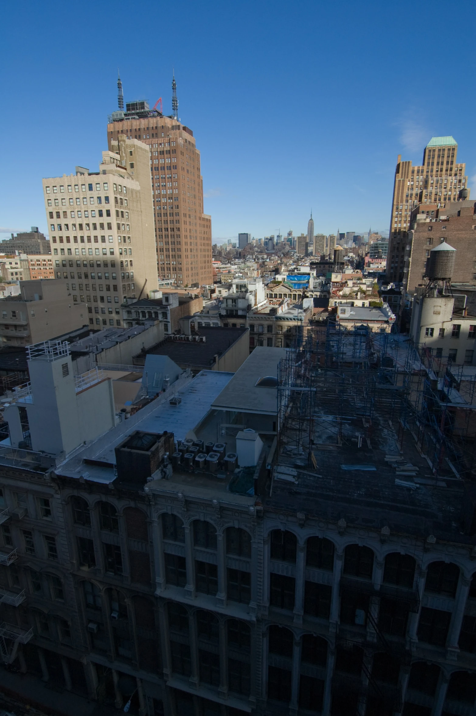 a view of an urban area from a high rise